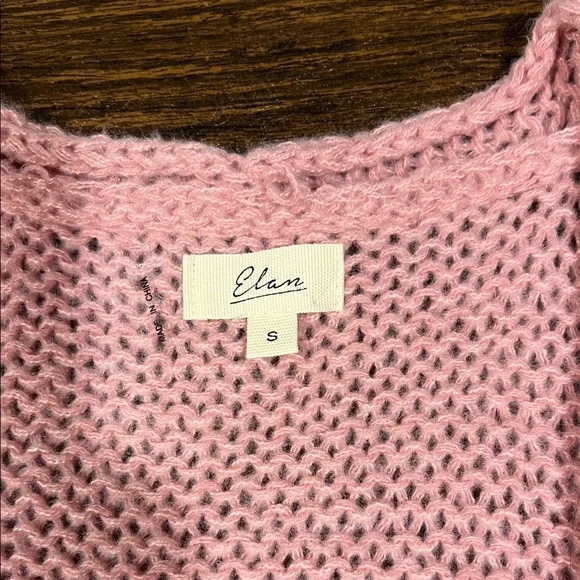 Elan Pink and White Striped Cardigan - Picture 3 of 6